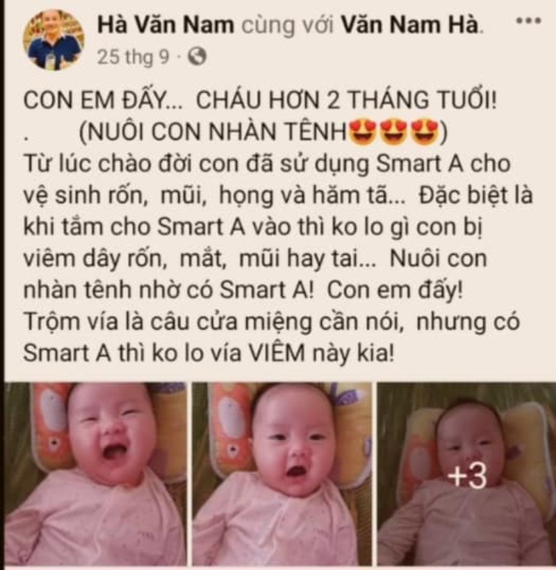 smart a có dùng được cho trẻ sơ sinh không